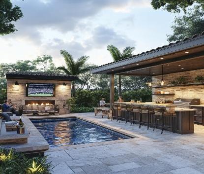 Resort-style outdoor living space